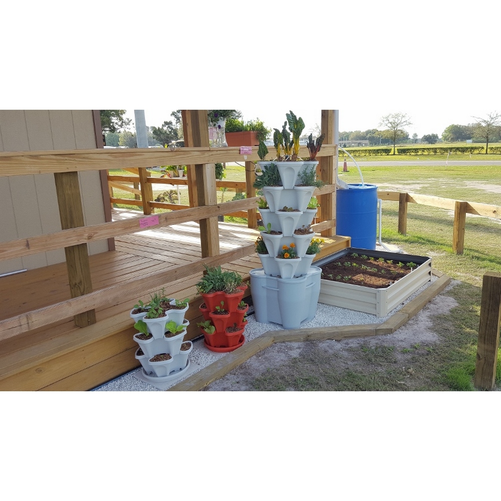 Mr Stacky Smart Farm Base Kit Stone, Aqua Gardening