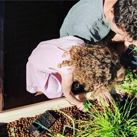 Child Planting Hydroponics