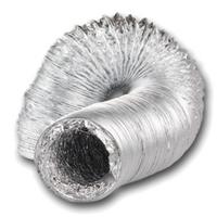 Silver Aluminium Air Ducting 5m 200mm