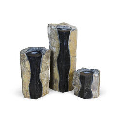 Double Textured Basalt Cored Water Columns