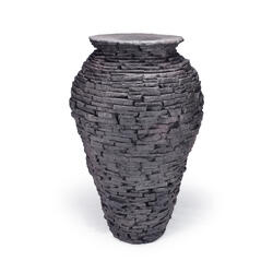 Large Stacked Slate Urn