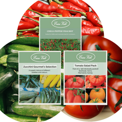 Veggie Pack Seed Bundle - Zuccini, Tomatoes and Chillies
