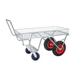 Rail Top Barrow – 4 Wheel – 1220 x 610mm (4ft x 2ft) With Brake