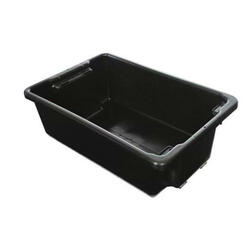 Black Poly Crate Tub 32L