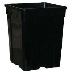 6L Square Flower Bucket 180mm Black