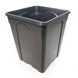 10L Square Flower Bucket 220mm Black