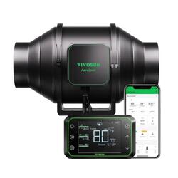 Vivosun Aerozesh S6 Inline Fan 6″ with E42A Temp and Humidity Wifi Controller