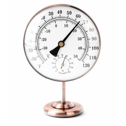 Holman Brass Thermometer and Hygrometer