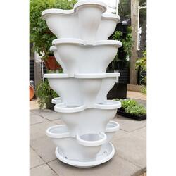 Verti Gro – 5 Tier Verandah Planter – Extra Large - Stone white